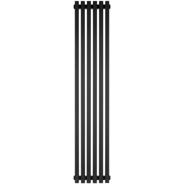 Стальной трубчатый радиатор Stout Tube QV40-1750-6 CU Quadro RAL1T103S9005 черный матовый муар