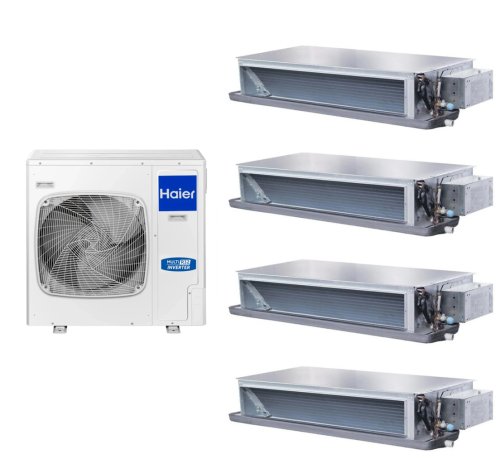 Мульти сплит-система на 4 комнаты 25+25+25+50 м2 Haier 3х AD25S2SS1FA+AD50S2SS1FA/5U105S2SS5FA Free Match — фото 1