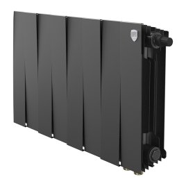 Биметаллический радиатор отопления Royal Thermo PianoForte 300 черный VR80 8 секций