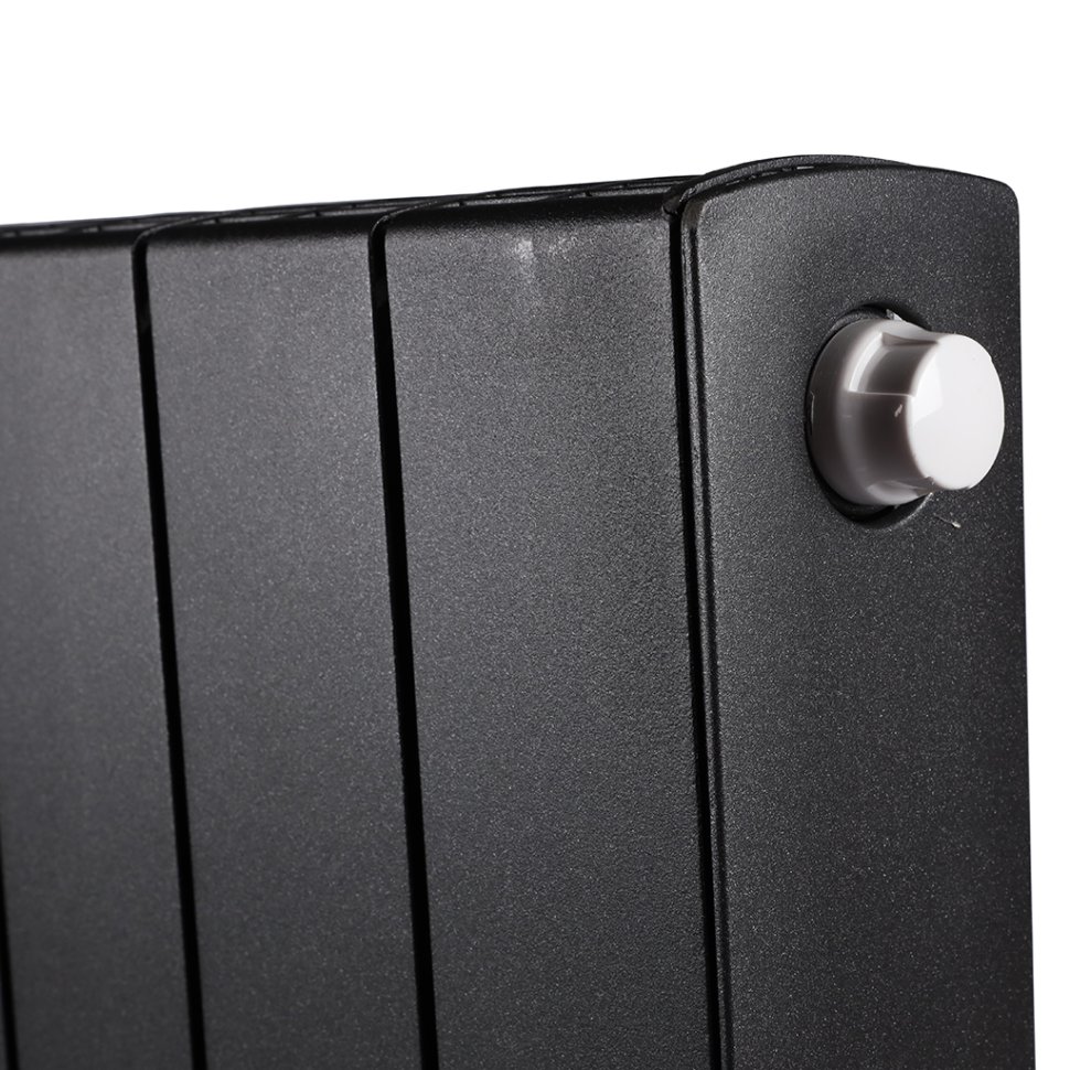 Биметаллический радиатор отопления Rifar Supremo Ventil SVR 500 12 секций нижнее правое подключение антрацит