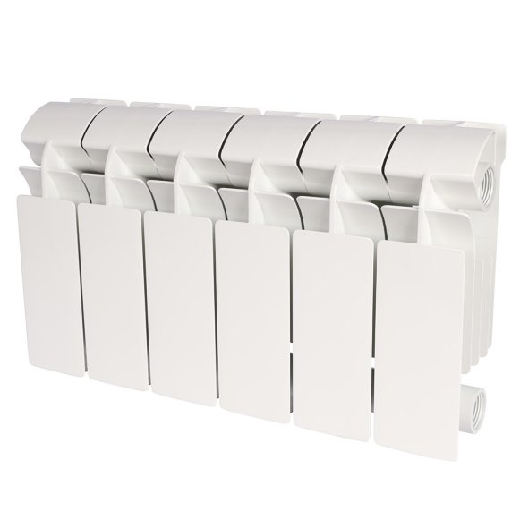 Радиатор алюминиевый Global VOX-R 200 6 секций боковое подключение белый RAL 9010