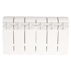 Радиатор алюминиевый Global VOX-R 200 6 секций боковое подключение белый RAL 9010