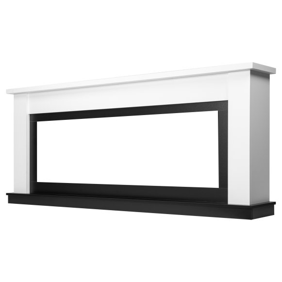 Изображение товара Портал для электрокамина Firelight Canto Long белый/черный современный дизайн