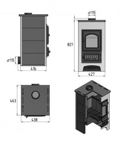 Печь отопительная Везувий B5