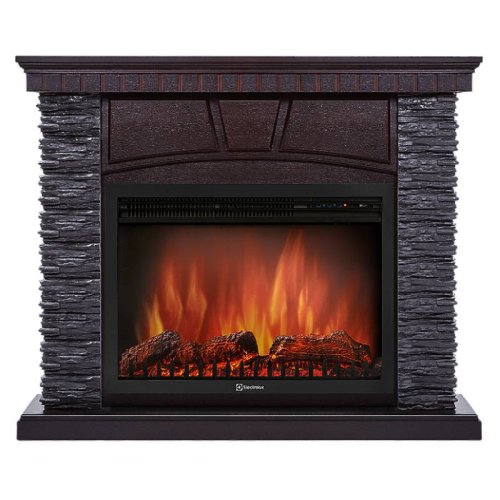 Каминокомплект Firelight Porto 30 с очагом Electrolux EFP/P-3020LS камень черный/шпон венге — фото 1