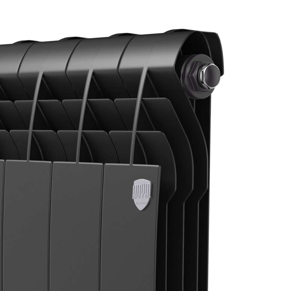 Биметаллический радиатор отопления Royal Thermo BiLiner 500 VR80 12 секций Noir Sable