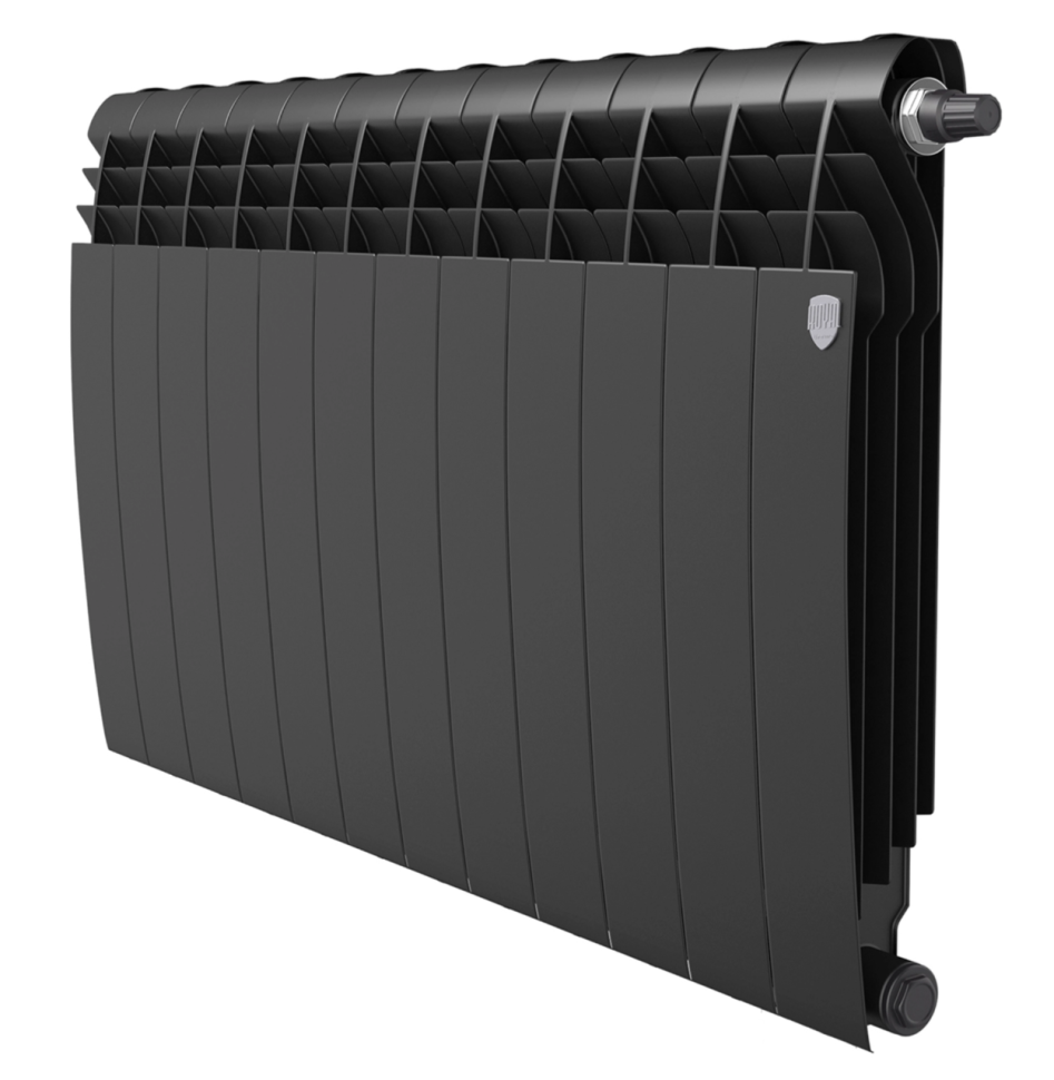 Биметаллический радиатор отопления Royal Thermo BiLiner 500 VR80 12 секций Noir Sable