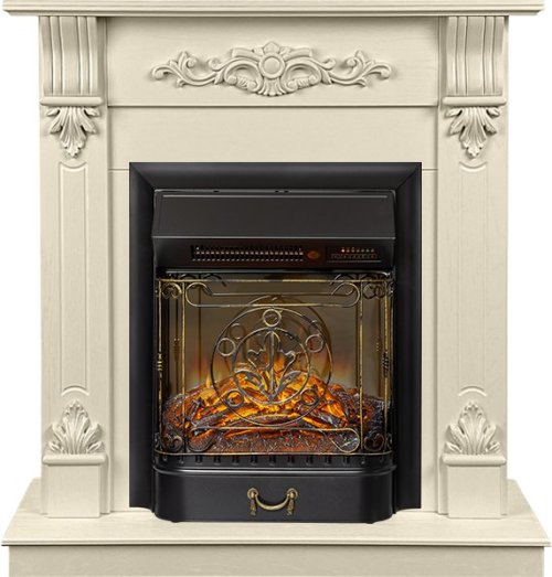 Каминокомплект Royal Flame Palermo SFT (Разборный) c очагом Majestic FX M Black RC слоновая кость — фото 1