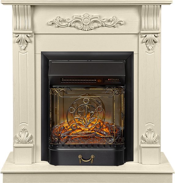 Каминокомплект Royal Flame Palermo SFT (Разборный) c очагом Majestic FX M Black RC слоновая кость — фото 1