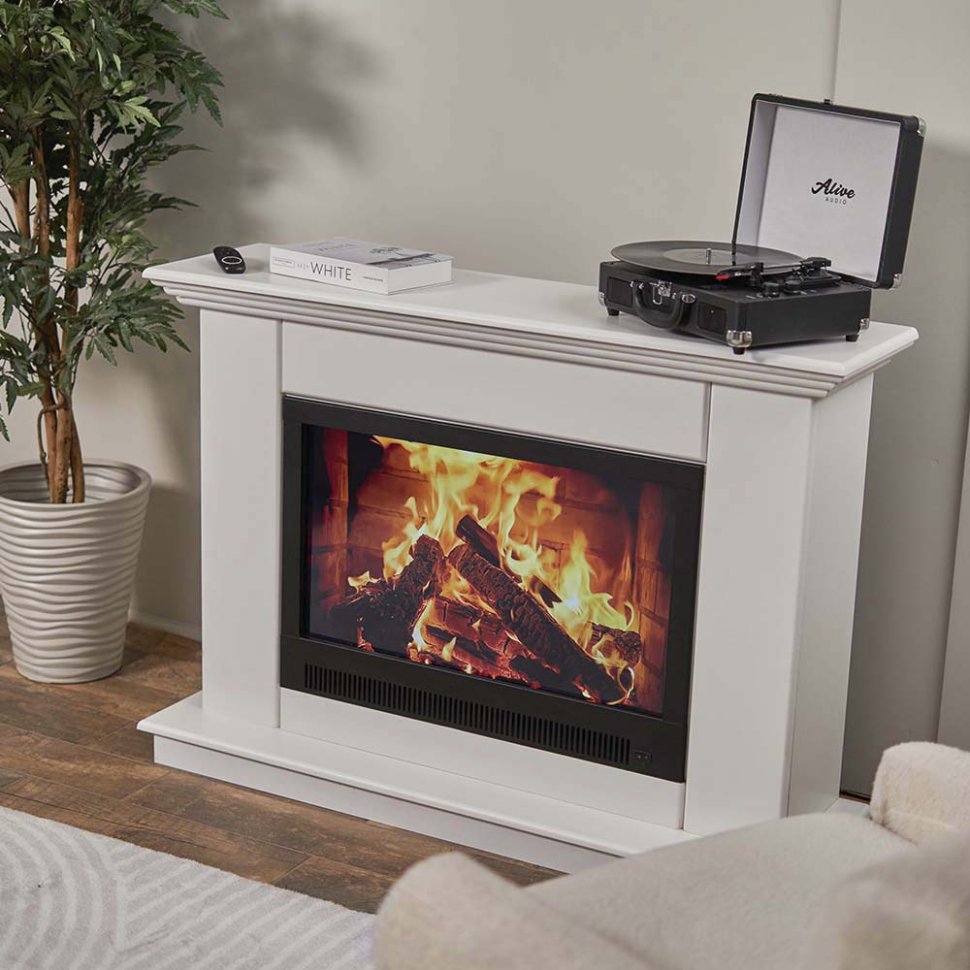 Каминокомплект Хорошие Камины Марс XL с очагом Феникс белый