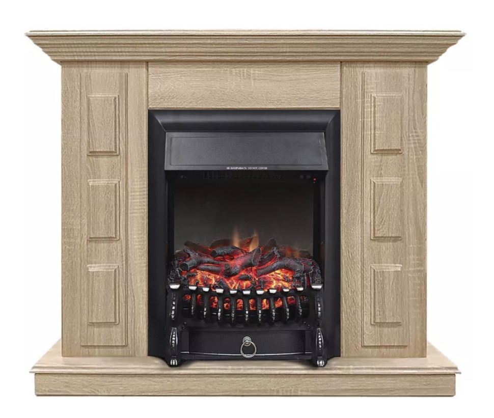 Каминокомплект Хорошие Камины Юпитер с очагом Royal Flame Fobos FX Black сосна — фото 1