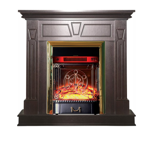 Каминокомплект Interflame Берта с очагом Majestic FX M Brass темный дуб — фото 1