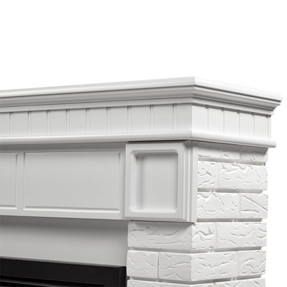 Каминокомплект Firelight Bricks 25 с очагом Electrolux EFP/P-2520LS N камень белый/белая эмаль