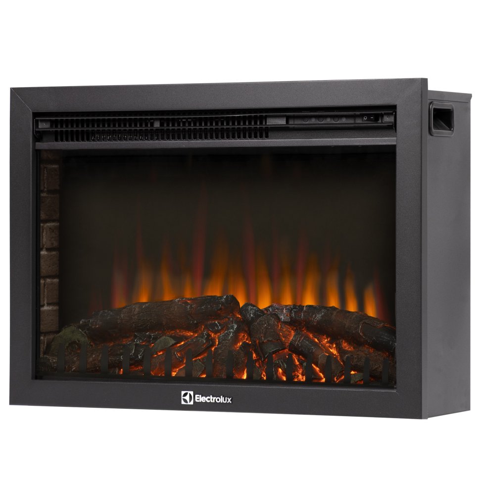 Каминокомплект Firelight Bricks 25 с очагом Electrolux EFP/P-2520LS N камень белый/белая эмаль — фото 6