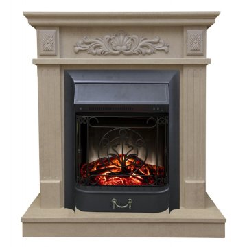 Каминокомплект RealFlame Adelaida STD/EUG WT с очагом Majestic Lux Black S