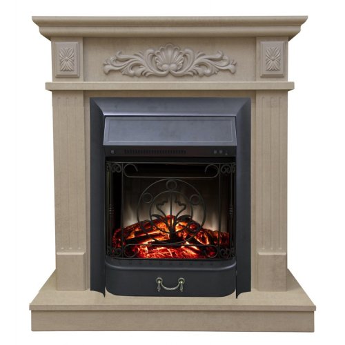 Каминокомплект RealFlame Adelaida STD/EUG WT с очагом Majestic Lux Black S Каминокомплект RealFlame Adelaida STD/EUG WT с очагом Majestic Lux Black S
