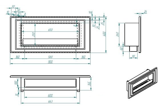 Биокамин Zefire Sirius 900 Long