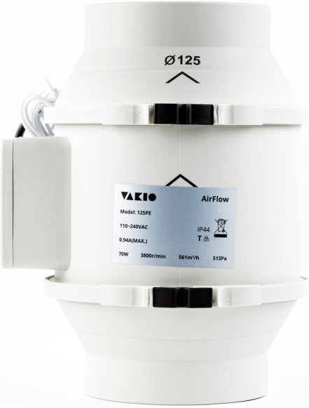 Вентилятор канальный Vakio AirFlow 125PE