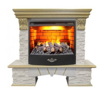 Каминокомплект RealFlame Rockland Lux 25/25.5 WT с очагом 3D Firestar 25.5