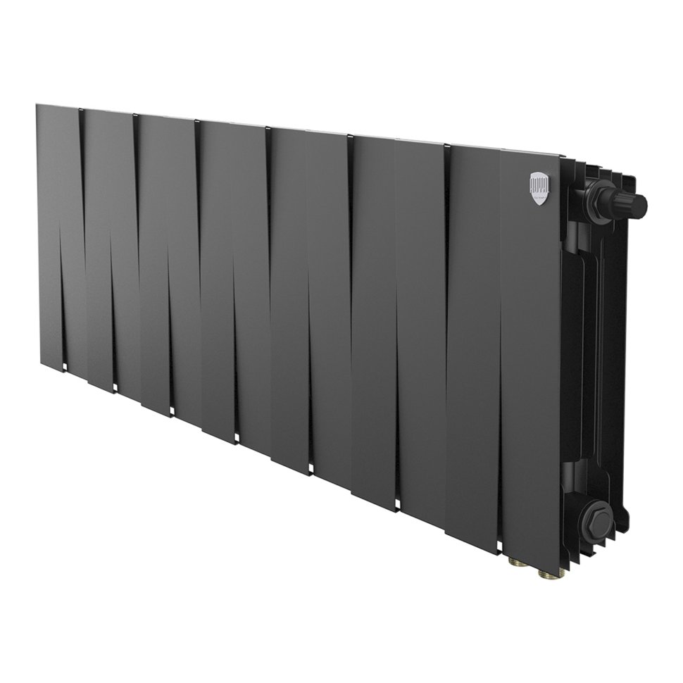 Биметаллический радиатор отопления Royal Thermo PianoForte 300 черный VR80 14 секций