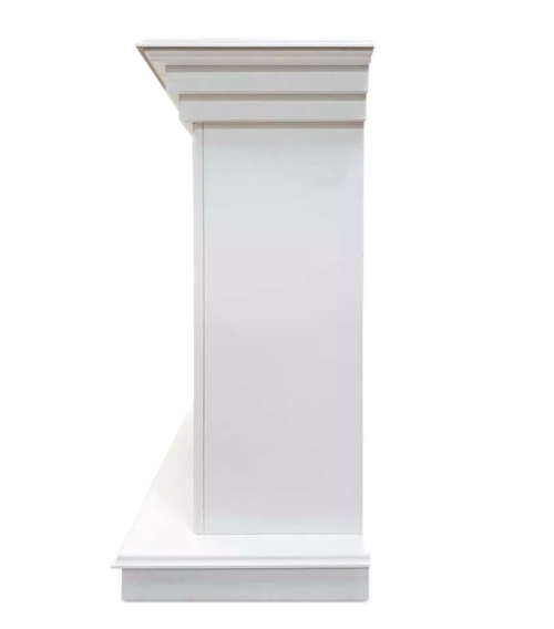 Каминокомплект Хорошие Камины Марс с очагом Royal Flame Fobos FX M Brass белый — фото 3