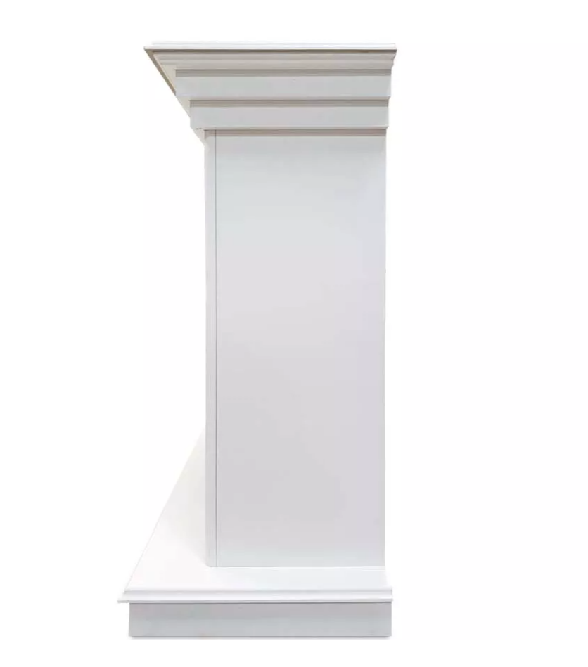 Каминокомплект Хорошие Камины Марс с очагом Royal Flame Fobos FX M Brass белый — фото 3