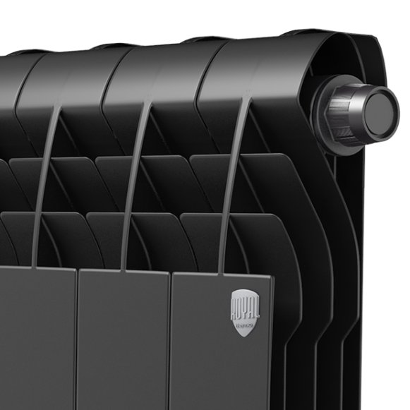 Изображение товара Биметаллический радиатор Royal Thermo BiLiner 500 V 4 секции Noir Sable