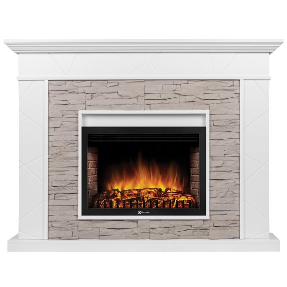 Каминокомплект Firelight Miami 25 с очагом Electrolux EFP/P-2520LS N белый/серый