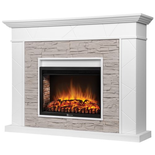 Каминокомплект Firelight Miami 25 с очагом Electrolux EFP/P-2520LS N белый/серый — фото 2