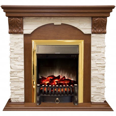 Изображение товара Каминокомплект RealFlame Dublin LUX  STD/EUG AO с очагом Fobos s Lux Black/Brass