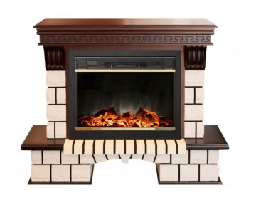 Каминокомплект RealFlame Stone new 26/HL с очагом MoonBlaze LUX Black/Brass