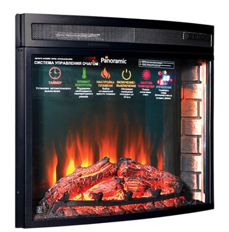 Изображение товара Электрокамин Interflame Экстер венге угловой с очагом Panoramic 28 LED FX