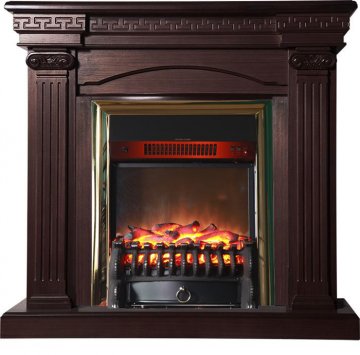 Каминокомплект Interflame Афина венге с очагом Fobos FX M Brass