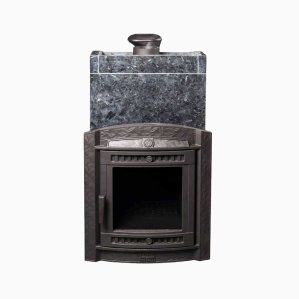 Печь банная PROMetall Атмосфера XL в облицовке Пироксенит+Корзина