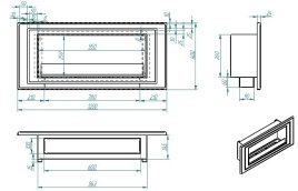 Биокамин Zefire Sirius 1200 Long