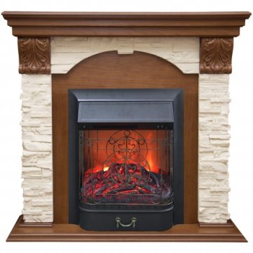 Каминокомплект RealFlame Dublin LUX STD/EUG AO с очагом Majestic s Lux Black/Brass