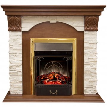 Каминокомплект RealFlame Dublin LUX STD/EUG AO с очагом Majestic s Lux Black/Brass