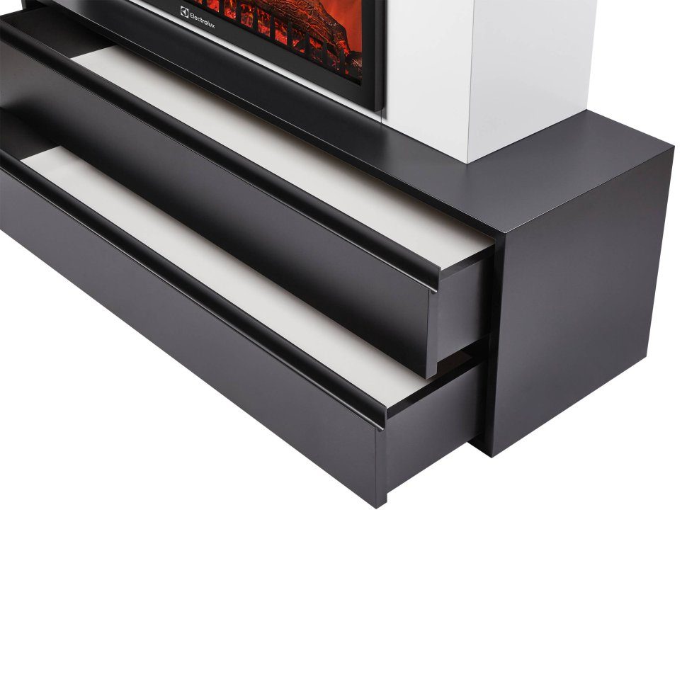 Каминокомплект Firelight Combi 30 с очагом EFP/P-3020LS белый/черный — фото 4