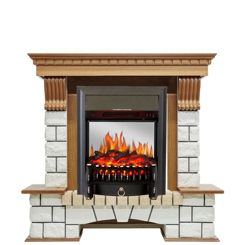 Каминокомплект Royal Flame Pierre Luxe с очагом Fobos FX M Black — фото 1