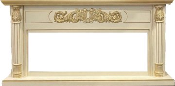 Портал Interflame Лорд бежевый с золотой патиной под очаг FreeSpace 50 LED FX QZ