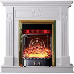 Каминокомплект Interflame Берта с очагом Majestic FX M Brass белый