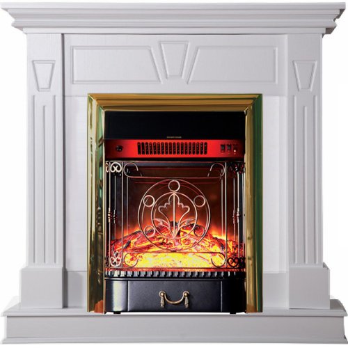 Каминокомплект Interflame Берта с очагом Majestic FX M Brass белый — фото 1