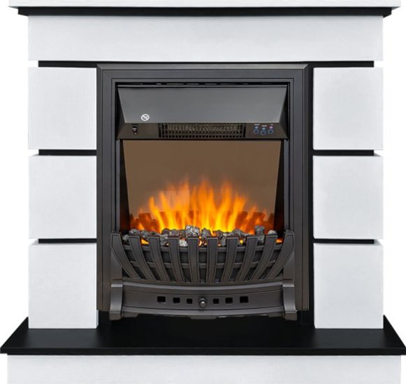 Каминокомплект Royal Flame Modern (Разборный) с очагом Aspen Black белый с черным
