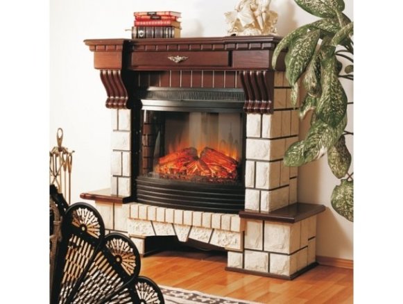 Изображение товара Электрокаминокомплект Interflame Экстерион темный дуб с очагом Panoramic 06 25 LED FX QZ