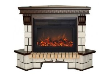 Каминокомплект RealFlame Stone Corner new 26 с очагом MoonBlaze LUX Black/Brass