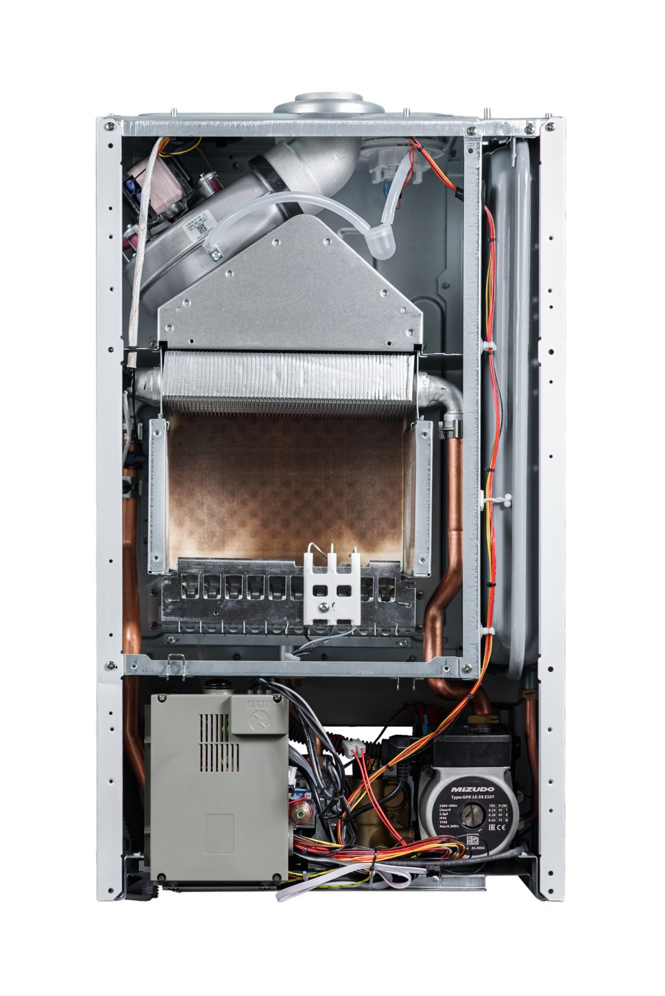 Настенный газовый котел Mizudo M24T PRO OPT WIFI турбо стекло белая панель — фото 4