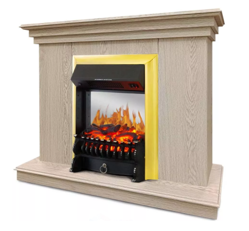 Каминокомплект Хорошие Камины Марс с очагом Royal Flame Fobos FX M Brass сосна — фото 2