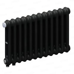 Стальной трубчатый радиатор Rifar Tubog 2037/12 нижнее подключение DV1 черный янтарь матовый
