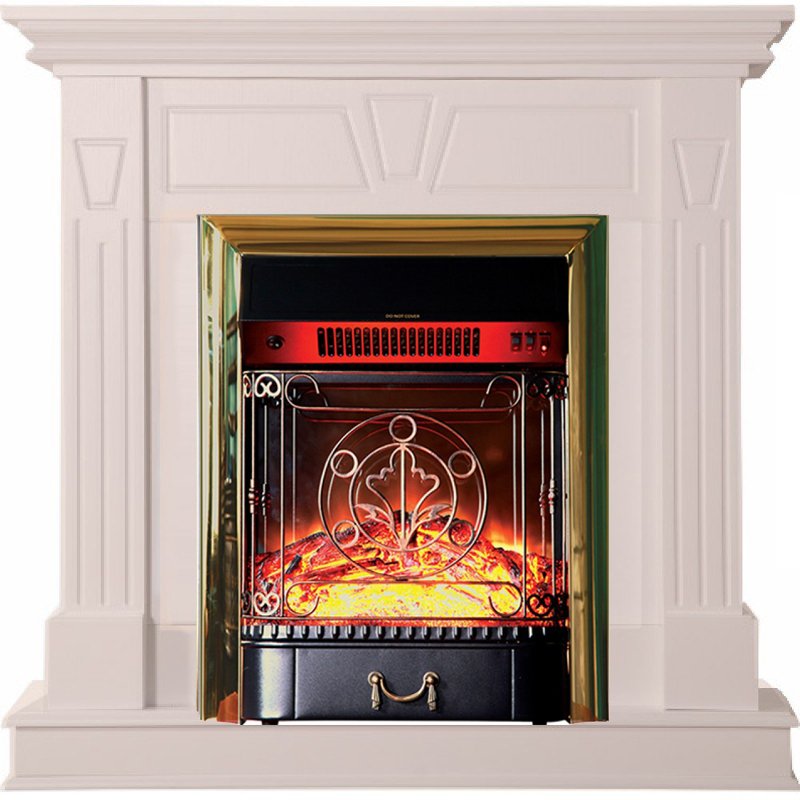 Каминокомплект Interflame Берта с очагом Majestic FX M Brass бежевый — фото 1