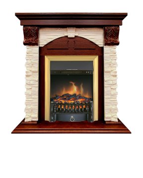 Каминокомплект Royal Flame Dublin с очагом Fobos FX Brass орех каньон